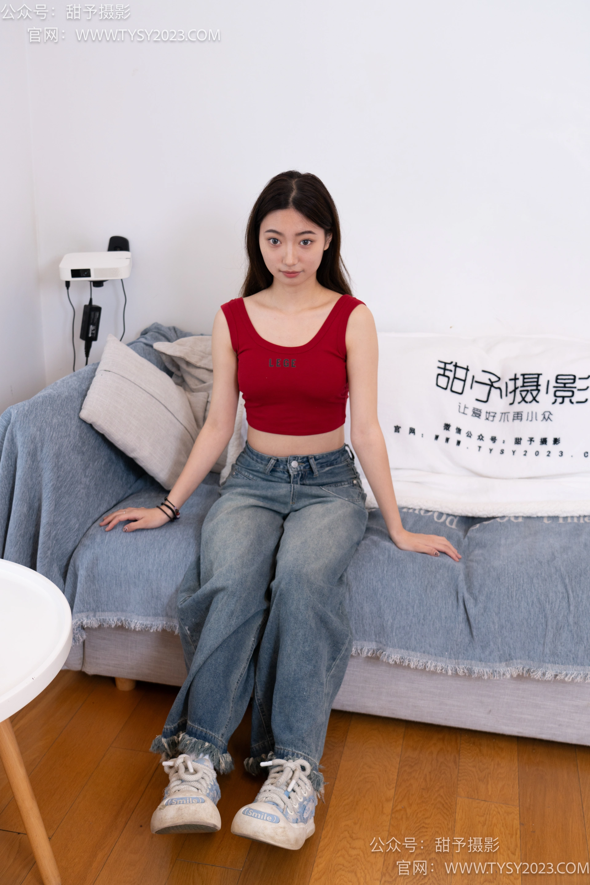甜予摄影 No.064 雪梨-帆布鞋、白棉袜、肉丝（脚尖加固款）[130P2V-10.0GB] 0