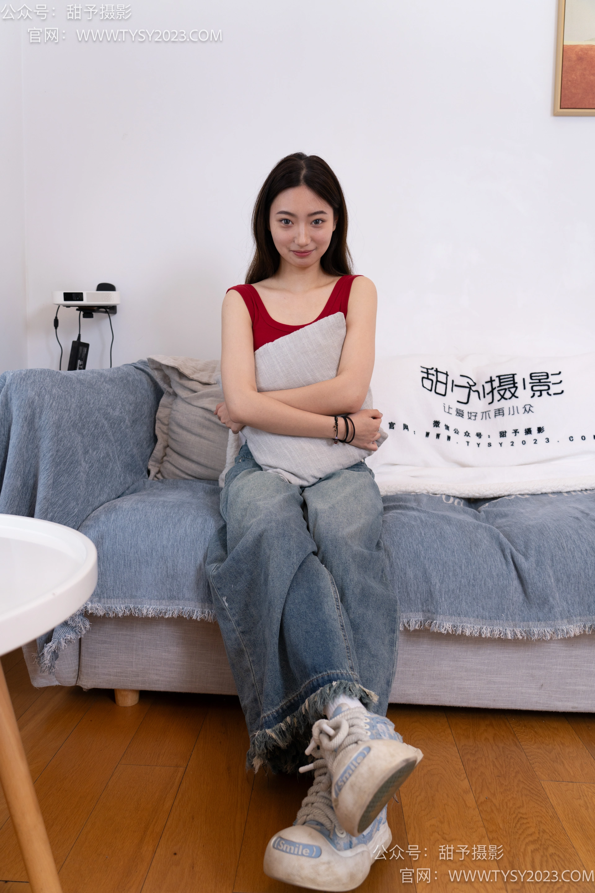 甜予摄影 No.064 雪梨-帆布鞋、白棉袜、肉丝（脚尖加固款）[130P2V-10.0GB] 1
